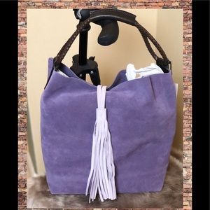 NWT Suede Uno Alla Volta Handmade Italian Tote